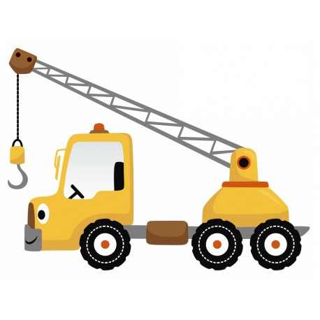 autocollant camion grue
