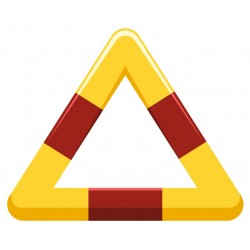 autocollant chambre enfants triangle presignalisation