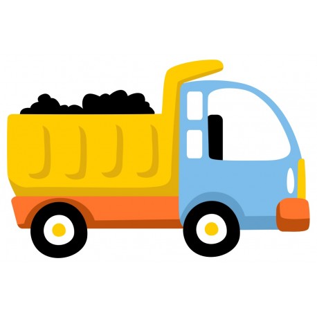 autocollant chambres garcon camion benne