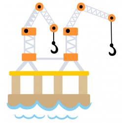 autocollant grue maritime