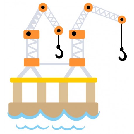 autocollant grue maritime