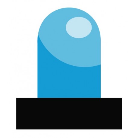 autocollant gyrophare bleu