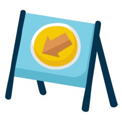 autocollant panneau direction