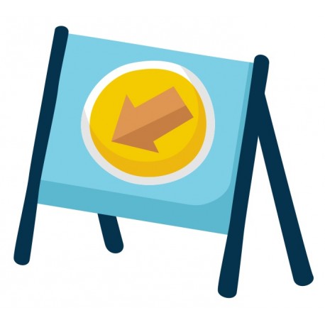 autocollant panneau direction