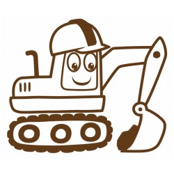 autocollant pelleteuse chambre