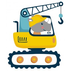 autocollants camion grue