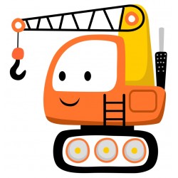 autocollants chambres garcon grue