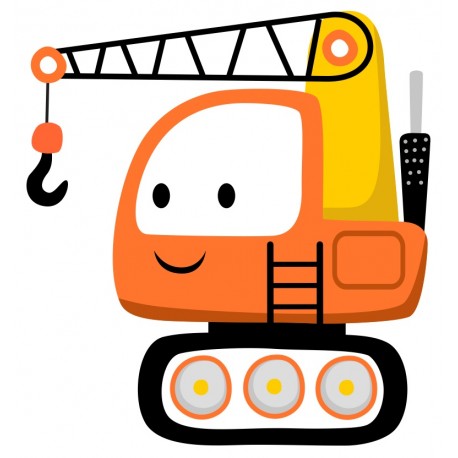 autocollants chambres garcon grue