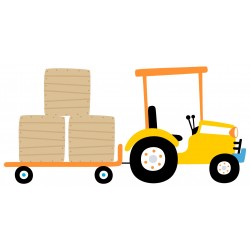 autocollant tracteur remorque