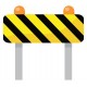 sticker barriere chantier deco