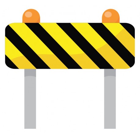 sticker barriere chantier deco