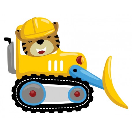 sticker bulldozer deco