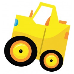 sticker camion chantier jaune