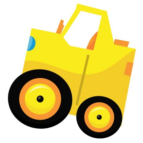 sticker camion chantier jaune