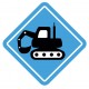 sticker panneau travaux