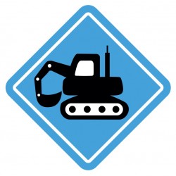 sticker panneau travaux