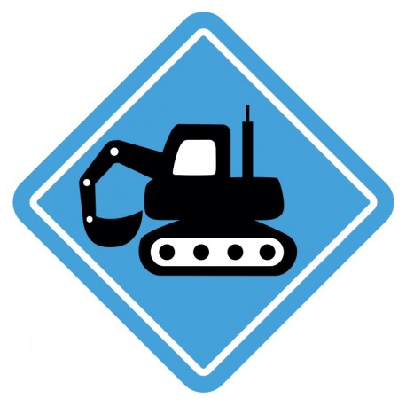 sticker panneau travaux