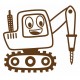 stickers bulldozer petit