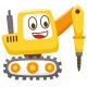 stickers chambre enfant bulldozer