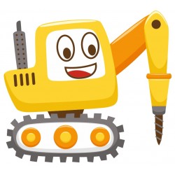 stickers chambre enfant bulldozer