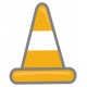 stickers cone de travail