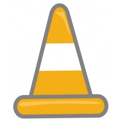 stickers cone de travail