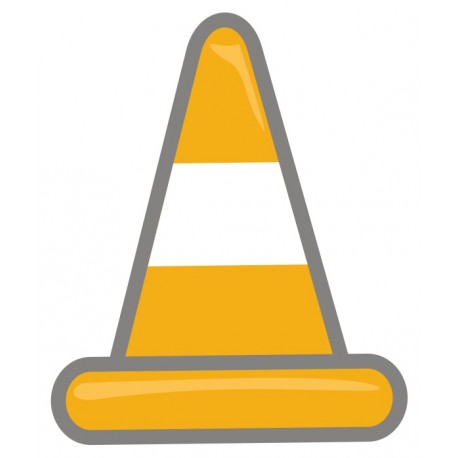 stickers cone de travail
