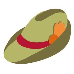 autocollant chapeau de chasseur