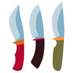 autocollant couteaux