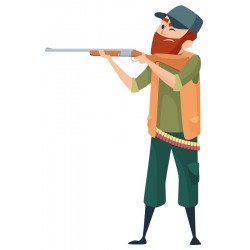 autocollants chasseur