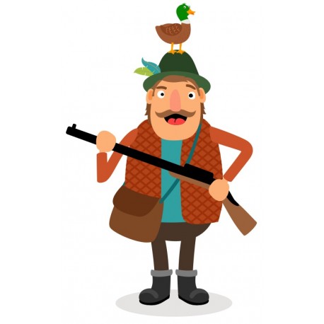 sticker chasseur deco