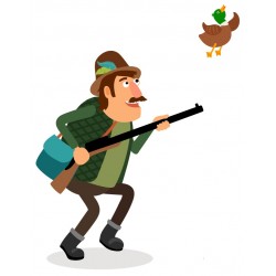 sticker chasseur mural