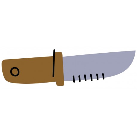 sticker couteau de survie