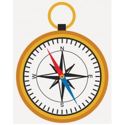 stickers boussole deco