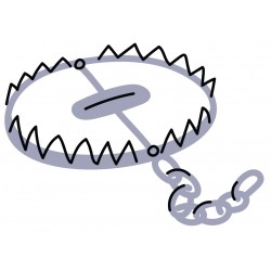 stickers piege animal