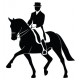 autocollant cheval mural dressage