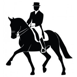 autocollant cheval mural dressage