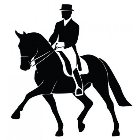 autocollant cheval mural dressage