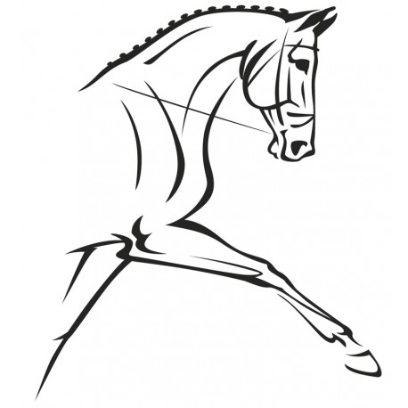 autocollant mural cheval chambre