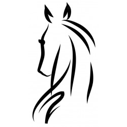 sticker mural cheval design