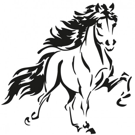 stickers mural chevaux sauvage