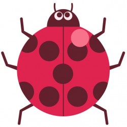 sticker mural coccinelle geant