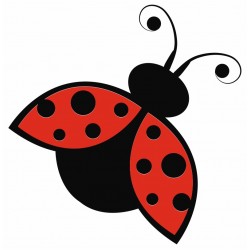 sticker mural coccinelle petit