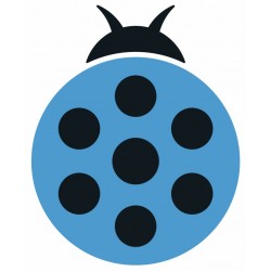 sticker muraux coccinelle bleu
