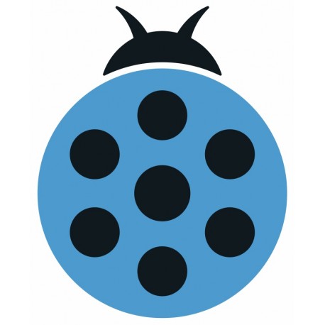 sticker muraux coccinelle bleu