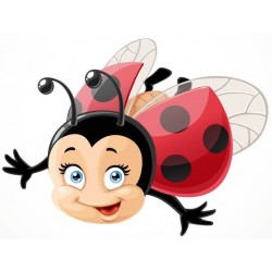 stickers coccinelle mural geant