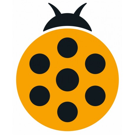 stickers muraux coccinelle jaune