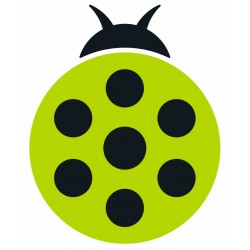 stickers muraux coccinelle verte