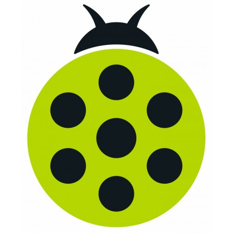 stickers muraux coccinelle verte