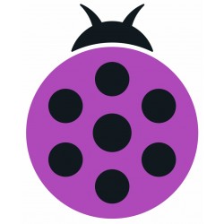 stickers muraux coccinelle violet